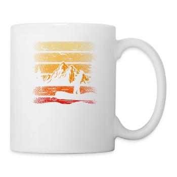 Fischer Sonnenuntergang Fisch fangen Lustig Angeln - Tasse - Weiß - Rechts