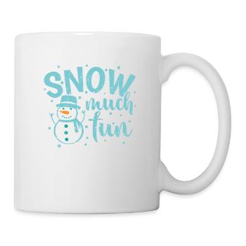 Snow much fun winter season tobogganing - Mug - white - Right