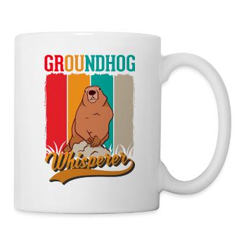 Murmeltier Flüsterer Groundhog Waldmurmeltier - Tasse - Weiß - Rechts