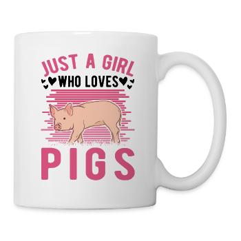 Pig Girls Pig Farmer - Mug - white - Right