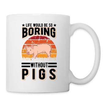 Pig Gift Farmer Pig - Mug - white - Right
