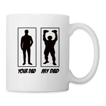 Your Dad My Dad Boxer Papa - Tasse - Weiß - Rechts