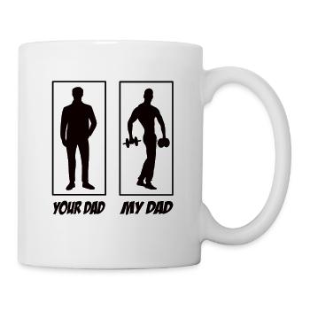 Ton papa mon papa fitness papa - Mug blanc - blanc - Droite