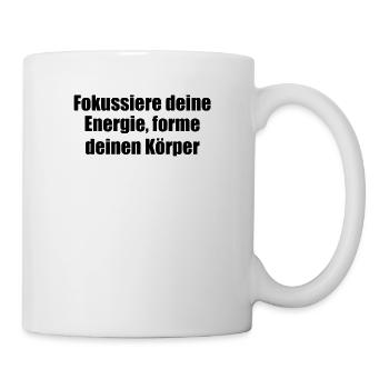 Pilates - Fokussiere deine Energie, forme deinen - Tasse - Weiß - Rechts
