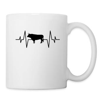 Taurus heartbeat - Mug - white - Right