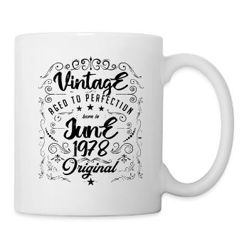 Vintage born in June 1978. Anniversary June 1978 - Mug - white - Right