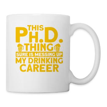 Meine Trinker Karriere Doktor Geschenk - Tasse - Weiß - Rechts