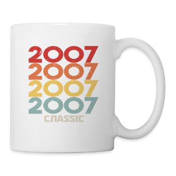 2007 Anniversaire dans le style vintage classique 2007 - Mug blanc - blanc - Droite