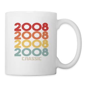 2008 Anniversaire dans le style vintage classique 2008 - Mug blanc - blanc - Droite