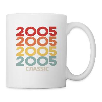 2005 Anniversaire dans le style vintage classique 2005 - Mug blanc - blanc - Droite