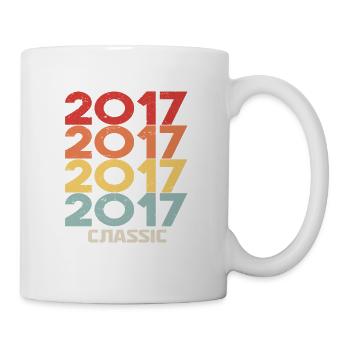 2017 Anniversaire dans le style vintage classique 2017 - Mug blanc - blanc - Droite