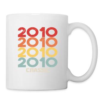 2010 Jubiläum im klassischen Vintage-Stil 2010 - Tasse - Weiß - Rechts