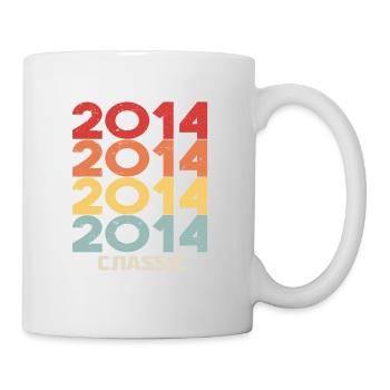 2014 Anniversaire dans le style vintage classique 2014 - Mug blanc - blanc - Droite