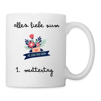 1. Muttertag Muttertagsgeschenk - Tasse - Weiß - Rechts
