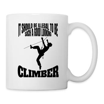 Kletterer Bergklettern Berg Klettern Bergsteigen - Tasse - Weiß - Rechts