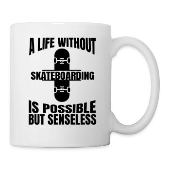 Skateboard Skateboarding Skaten Skate-Fan Skater - Tasse - Weiß - Rechts