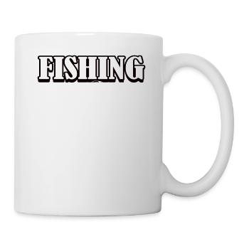 Funny angler fisherman - Mug - white - Right