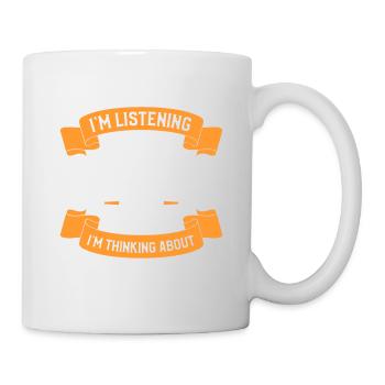 In meinem Kopf denke ich darüber nach, Metzger zu schlachten - Tasse - Weiß - Rechts