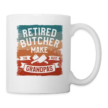 Retired Butcher Make The Best Grandpas Butchery - Mug - white - Right