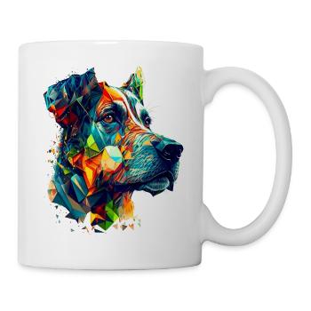 The Great Dane as colorful vector artwork - Mug - white - Right