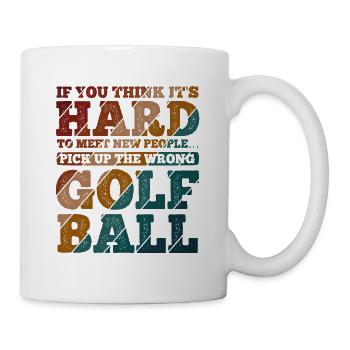 Golfplatz zum Golfen Golf - Tasse - Weiß - Rechts