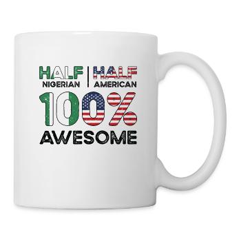 Geboren nigerianisch nigeria amerikanisch USA - Tasse - Weiß - Rechts