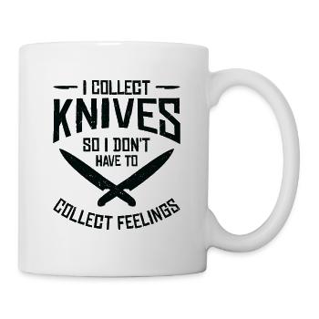 Messersammler Messer Sammeln - Tasse - Weiß - Rechts