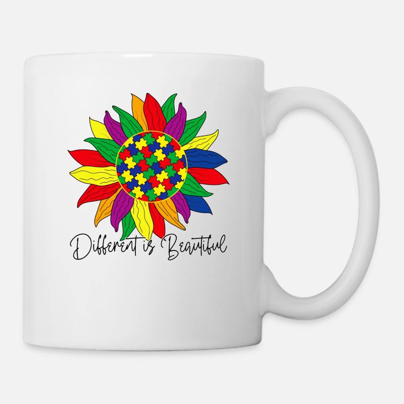 Autismus-Bewusstsein - Anders ist schön - Tasse - Weiß