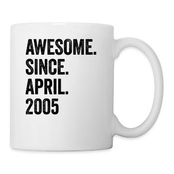 18 ans Génial Depuis avril 2005 18ème anniversaire - Mug blanc - blanc - Droite