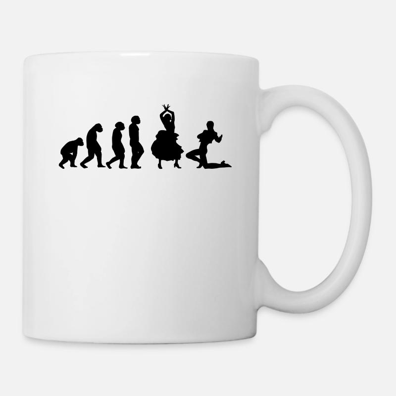 Danseur de flamenco Évolution de la danse flamenco - Mug blanc - blanc
