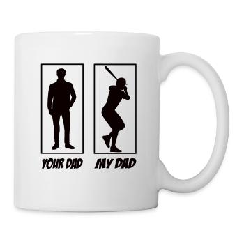 Ton père mon père Baseball Papa - Mug blanc - blanc - Droite