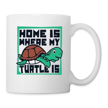 La maison est l’endroit où ma tortue est la tortue - Mug blanc - blanc - Droite