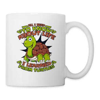 I learned from turtles tortoise turtle - Mug - white - Right