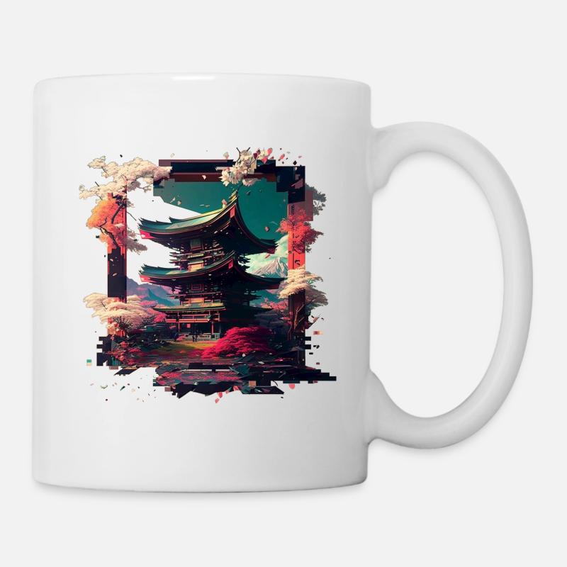Japanese Building of Tranquility - Mug - white