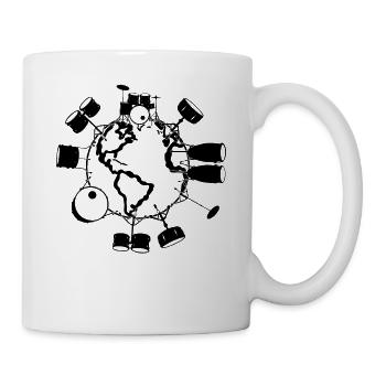Drum Instruments Drummer Earth Day Drum Player - Mug - white - Right