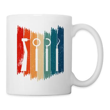 Retro Dentist Vitage Dentist Tools - Mug - white - Right
