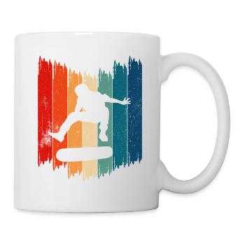 Retro Skateboard Skateboarding - Tasse - Weiß - Rechts