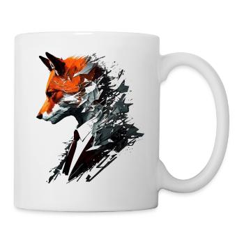 Fuchs Tierliebhaber Tierisch Tier Geschenkidee - Tasse - Weiß - Rechts