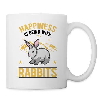 Kaninchen Glück Häschen Hase Kaninchen - Tasse - Weiß - Rechts