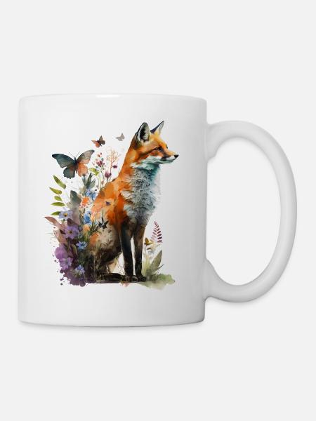 Fuchs Geschenk Sohn Tier Wildtier Tiermotiv Motiv - Tasse - Weiß