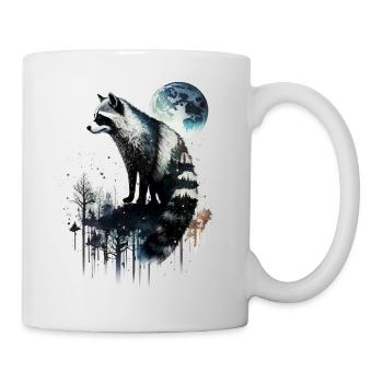 Raccoon Gift Idea Art Raccoon Animal Motif - Mug - white - Right