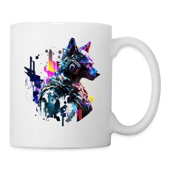 Wolf Tiermotiv Wölfe Geschenk Geburtstag Wald - Tasse - Weiß - Rechts