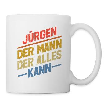 Jürgen Der Mann Der Alles Kann Vorname Jürgen - Tasse - Weiß - Rechts