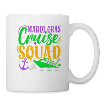 Mardi Gras Family Cruise Squad Vacation Matching F - Mug - white - Right