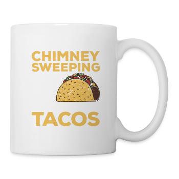 Propulsé par le ramoneur de cheminée et le balayeur de tacos - Mug blanc - blanc - Droite