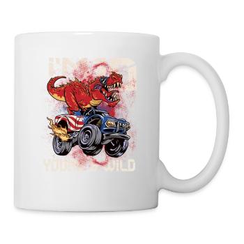 10e anniversaire Enfants Monster Dino Truck Je suis - Mug blanc - blanc - Droite