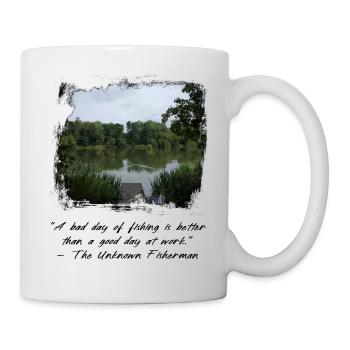 a day of fishing - Mug - white - Right