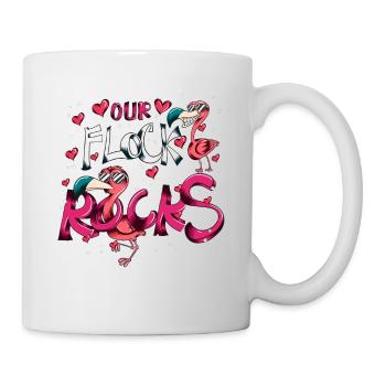 Pink Flamingo Costume Bird Our Flock Rocks - Mug - white - Right