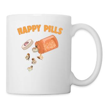 Happy Pills Persische Katze Lustiges Kätzchen Liebhaber Katze - Tasse - Weiß - Rechts