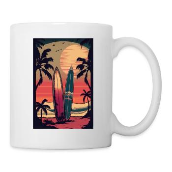 Style Rétro Surf - Mug blanc - blanc - Droite